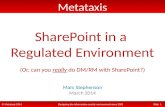 SharePoint in a Regulated Environment