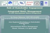 Role of Stakeholder Engagement in Integrated Water Management (A GEF International Waters Perspective) (Sklarew)