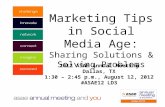 Marketing tipcs in social media age