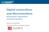 Digital connections and disconnections: ethnographic explorations among young teens