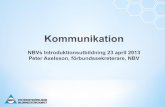 NBVs introduktionsutbildning 23 april 2013