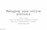 Managing your online presence - Montreux Jazz Academy - 2014 11 02