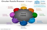 Cycle circular round jigsaw maze piece puzzle strategy 8 stages powerpoint templates.
