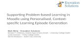 Supporting Problem-based Learning in Moodle using Personalised, Context-specific Learning Episode Generation