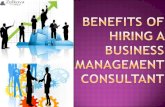 Benefits of hiring a business management consultant