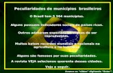 Peculiaridades de municípios brasileiros