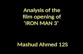 Mashud Ahmed PowerPoint on Iron Man 3 (Analysis)