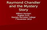 Raymond chandler and the mystery story 110712
