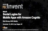 (MBL401) Social Logins for Mobile Apps with Amazon Cognito | AWS re:Invent 2014