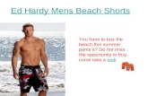 Ed hardy mens beach shorts