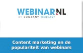 Content marketing en de populariteit van webinars en webcasts