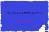 Tips for good speaking pp