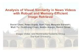 Analysis of visual similarity in news videos with robust and memory efficient image retrieval
