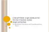 4.1 quadratic functions and transformations