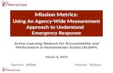 Agency-wide measurement approach (Barbara Willett, MercyCorps)