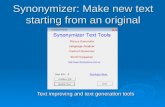 Synonymizer Software - Create content in seconds - Enrich your writing