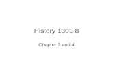 History 1301 8 ch 3 and 4