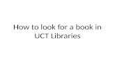 How to look for a book in UCT libraries