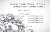 Analisa Pabrik Plastik HD Putra berdasarkan Standar Industri