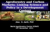 Agroforestry and carbon markets