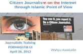 Citizen journalism on the internet through islamic point of view