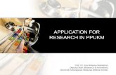 Research Opportunities in PPUKM