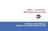 Wiki - a tool for distributive writing