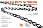 Extending DCAM for Metadata Provenance