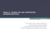 Tema IX. teoría de los contratos administrativos.