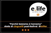 Perch¨ Sanremo © Sanremo -Twitter post-Festival