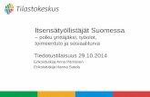 Itsensätyöllistäjät Suomessa – polku yrittäjäksi, työolot, toimeentulo ja sosiaaliturva, Anna Pärnänen, Hanna Sutela