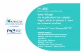 Web-Triage An Application for patient registration in phase I dose escalation studies