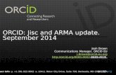 ORCID: Jisc&ARMA progress meeting update by Josh Brown