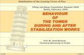 Stabilization of the Leaning Tower of Piza - Prof M.Jamiolkowski