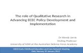 The role of Qualitative Research in Advancing ECEC Policy Development and Implementation