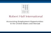 Accounting Opportunities in the US and abroad