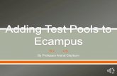 JCSU eCampus: Adding Test Pools to eCampus