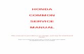 HONDA COMMON SERVICE MANUAL