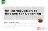 Introduction to Badges for Learning