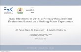 Iraqi Elections in 2014: a Privacy Requirement Evaluation Based on a Polling Place Experience