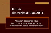 Perles Du Bac 2004