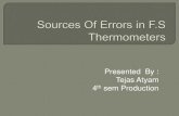Sorces of errors in a filled system thermometer