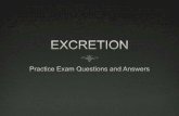 Excretion Exam Q's and A's