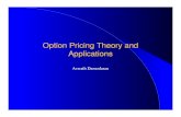 Option Pricing Theory and Option Pricing Theory and Applications