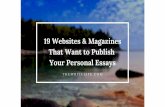 Publish Personal Essays: 19 Websites and Magazines to Pitch (The Write Life)