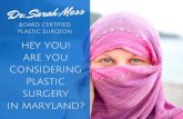 Hey You! Are You Considering Plastic Surgery in Maryland