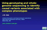 Using genotyping and whole-genome sequencing to identify causal variants associated with complex phenotypes