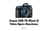 Canon EOS 7D Mark II Video Specs Reactions