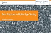 Best Practices in Mobile App Testing @STUGRM
