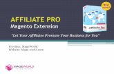 Magento Affiliate Pro Extension by MageWorld